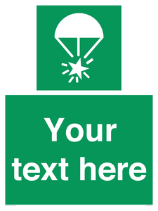 Custom sign safe condition Rocket parachute flare